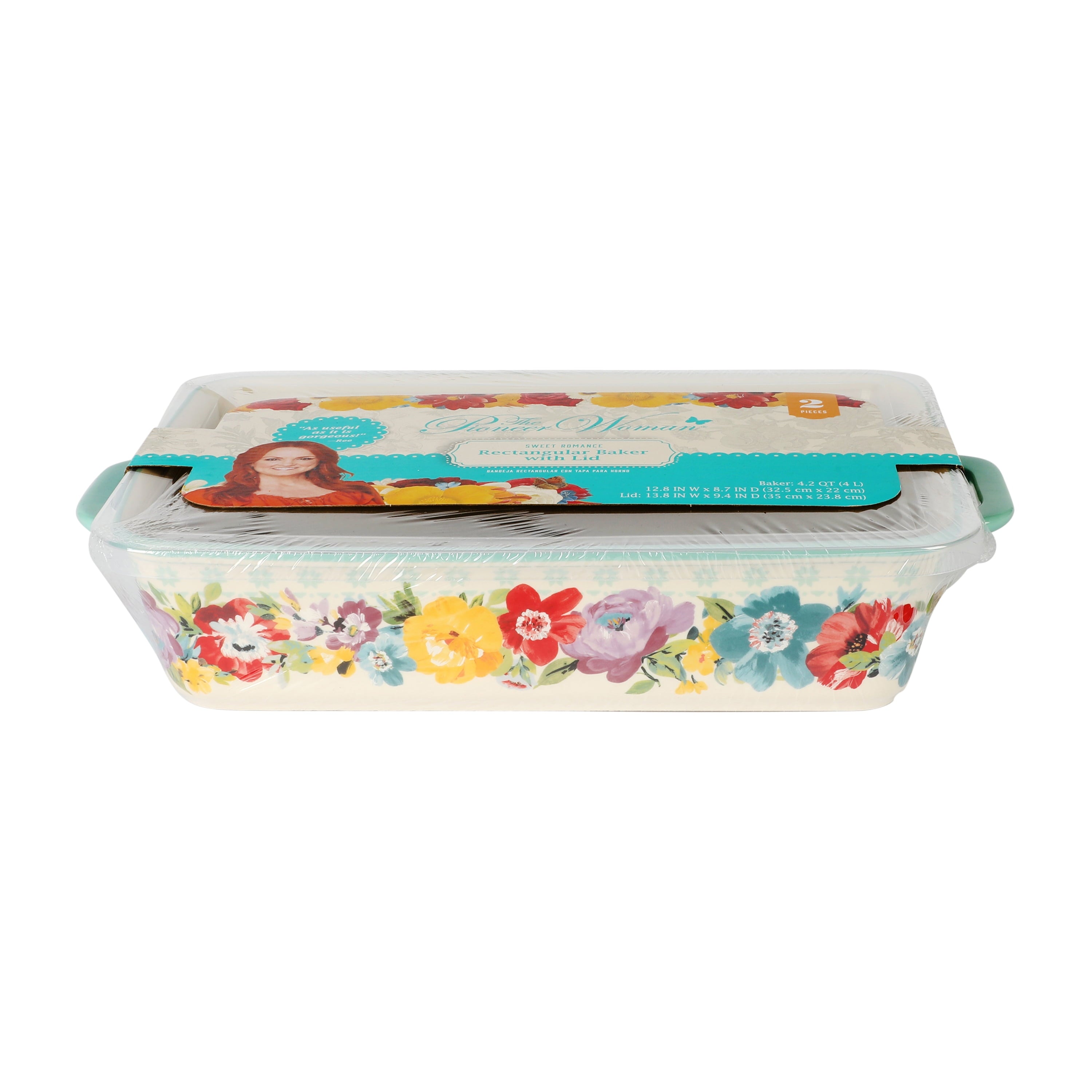 Ceramic 9X13 Baker with Lid, Sweet Romance