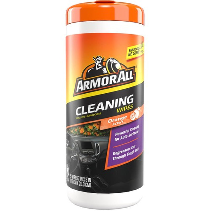 Armor All 25 Count Orange Surface Cleaning Wipes for Automotive Care