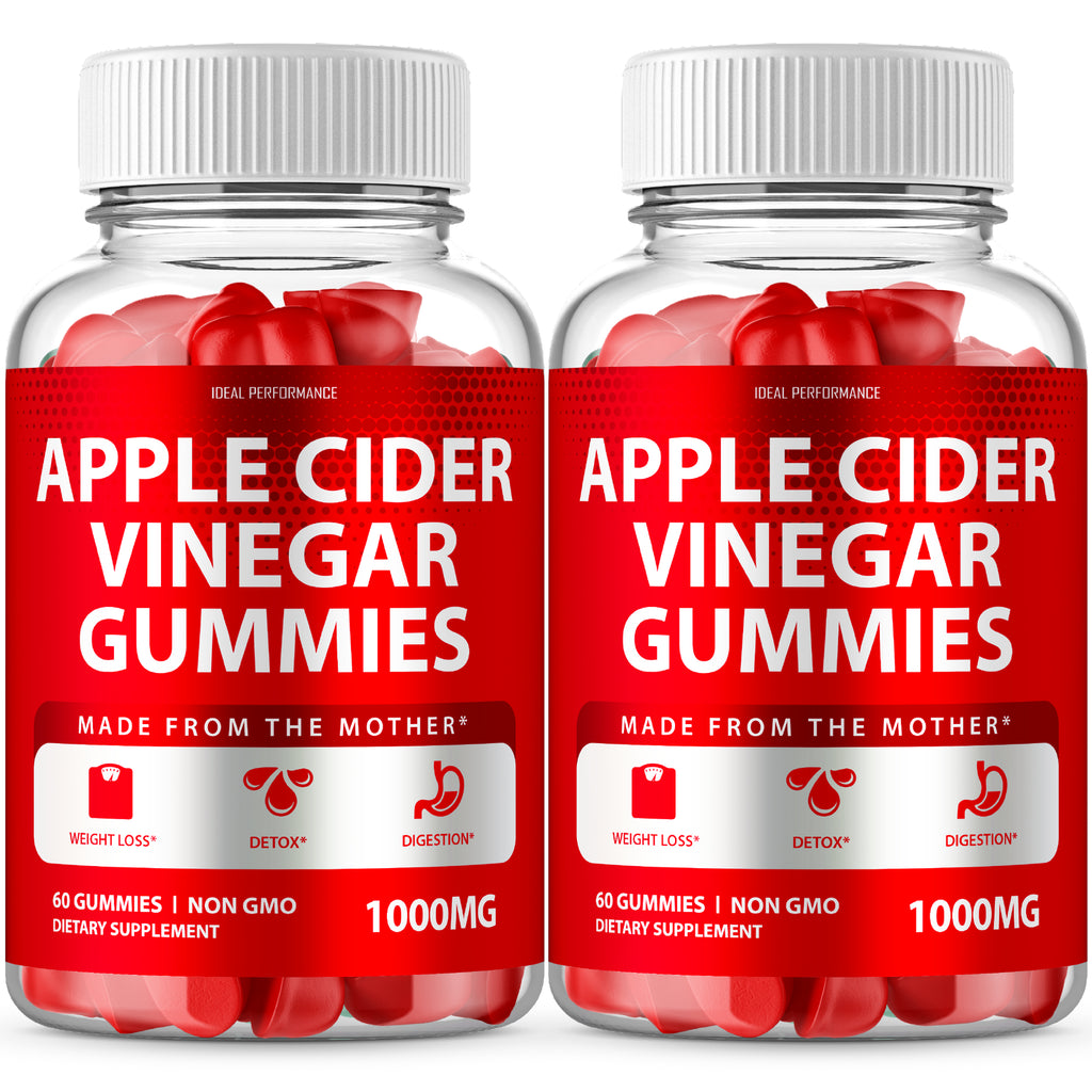 Apple Cider Vinegar Gummies with Mother - 120 Count (2 Bottles)