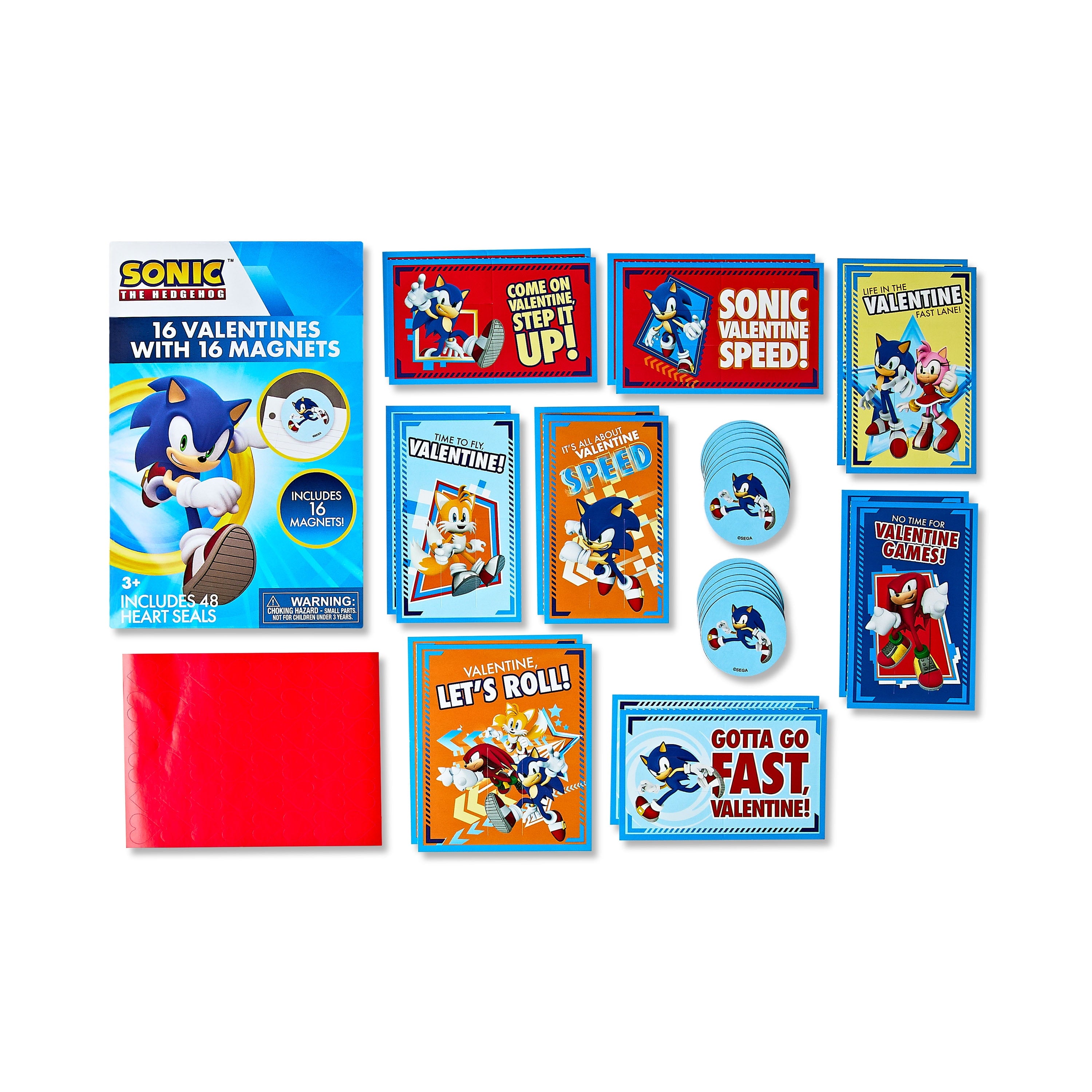 Valentine Exchange Cards, Bonus Magnets, Multi-Colored, Classroom, 16 Count