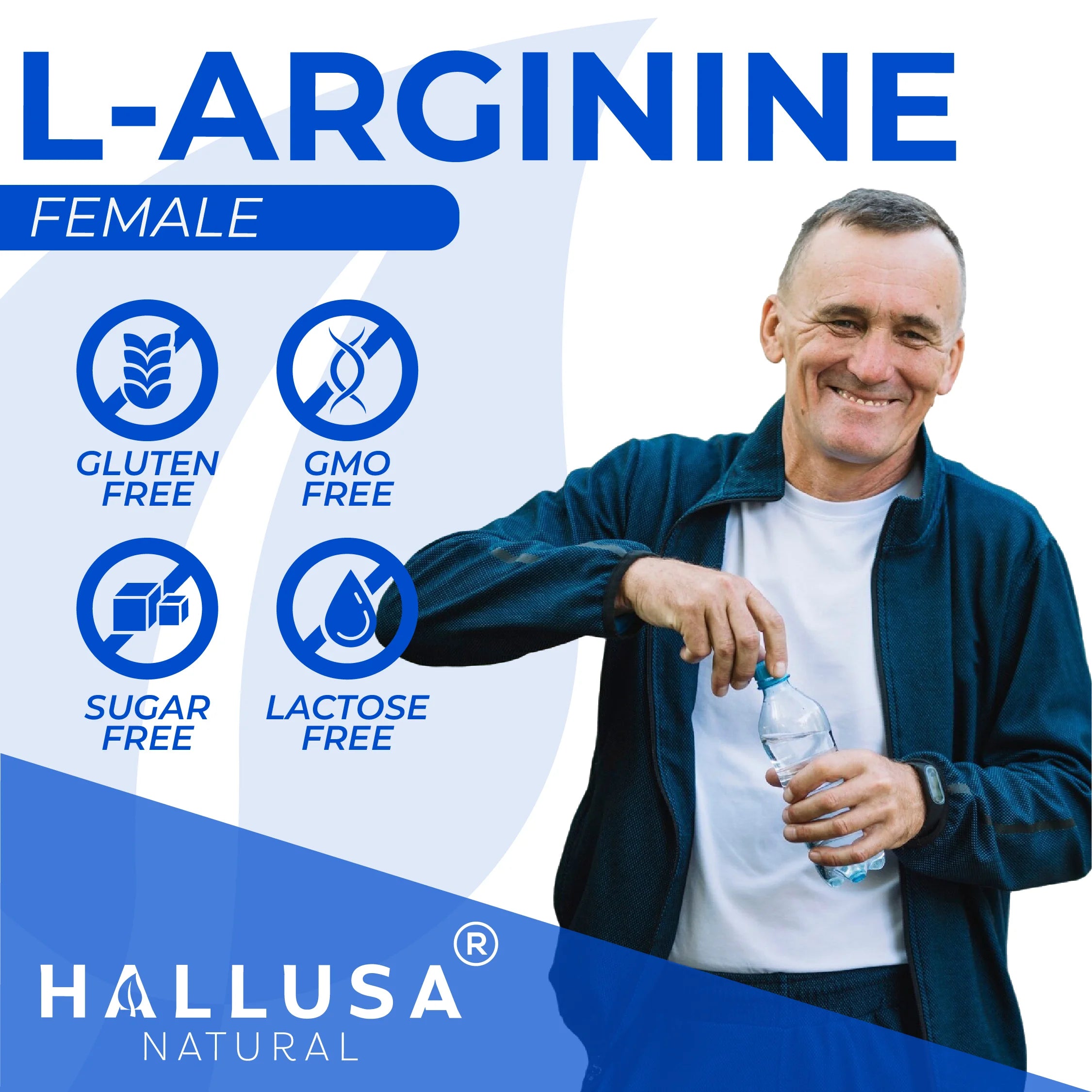 L- Arginine, Pre Workout Pills L-Arginine Hcl 1500 Mg, Nitric Oxide for Muscle Blood Circulation, Amino Acids Supplement - Amino Energy - Energy Supplements - 60 Caps