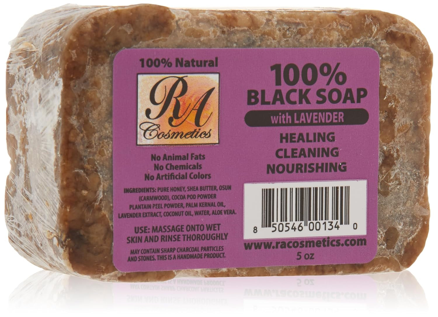 Natural Black Soap with Lavender - 5 oz
