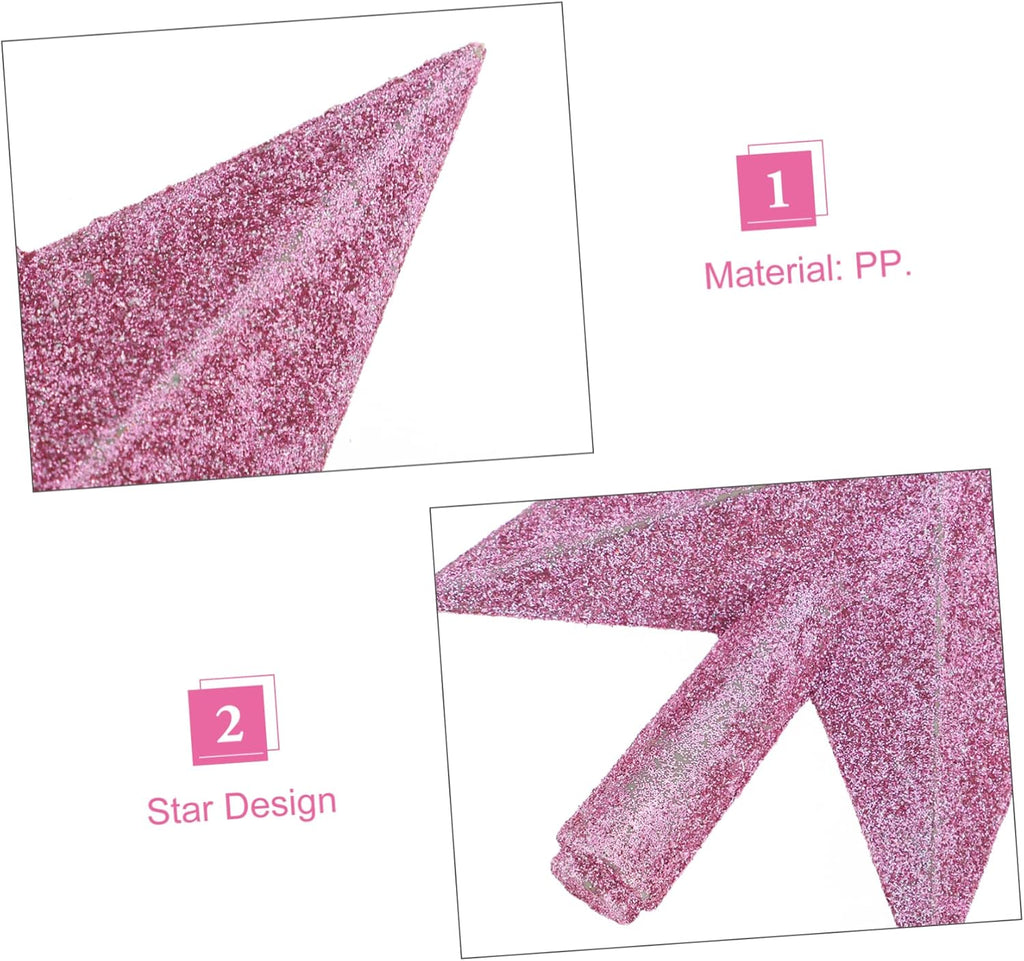 Gold Decor Silver Glitter Top Gold Trim Fairy Top Pink Tops Gnome Tree Topper Tree Topper Star Christmas Hanging Decor Holiday Treetop Ornaments Rose Holly Christmas Hat