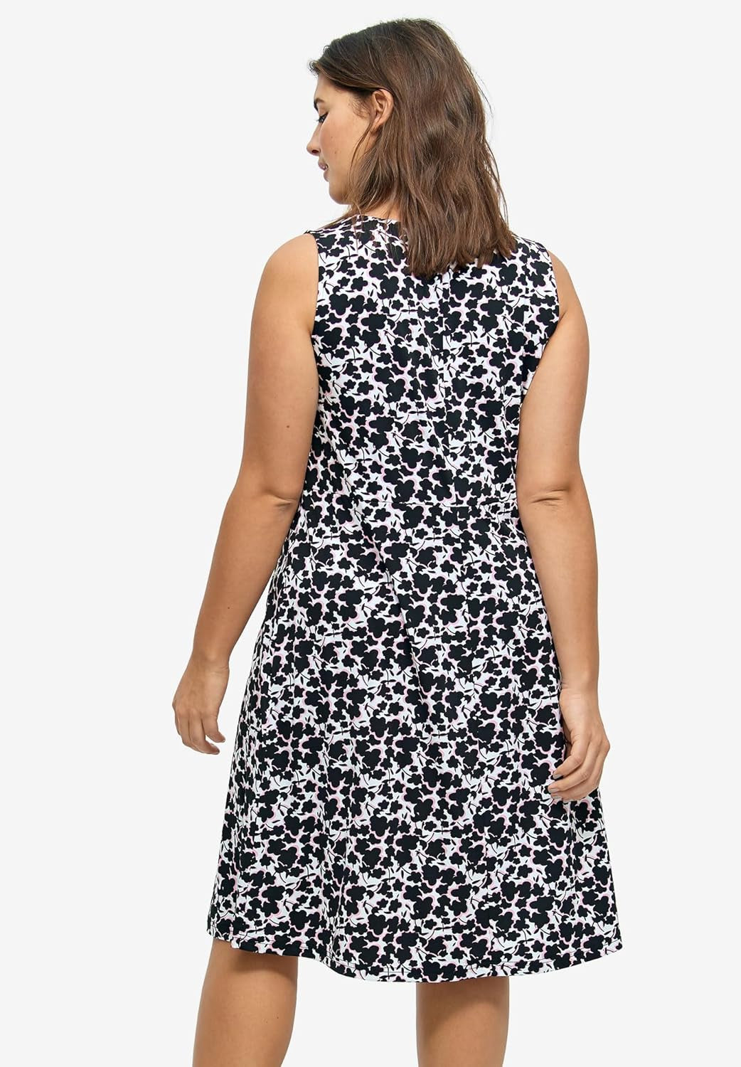 plus Size Sleeveless Knit Fit and Flare Knit Dress