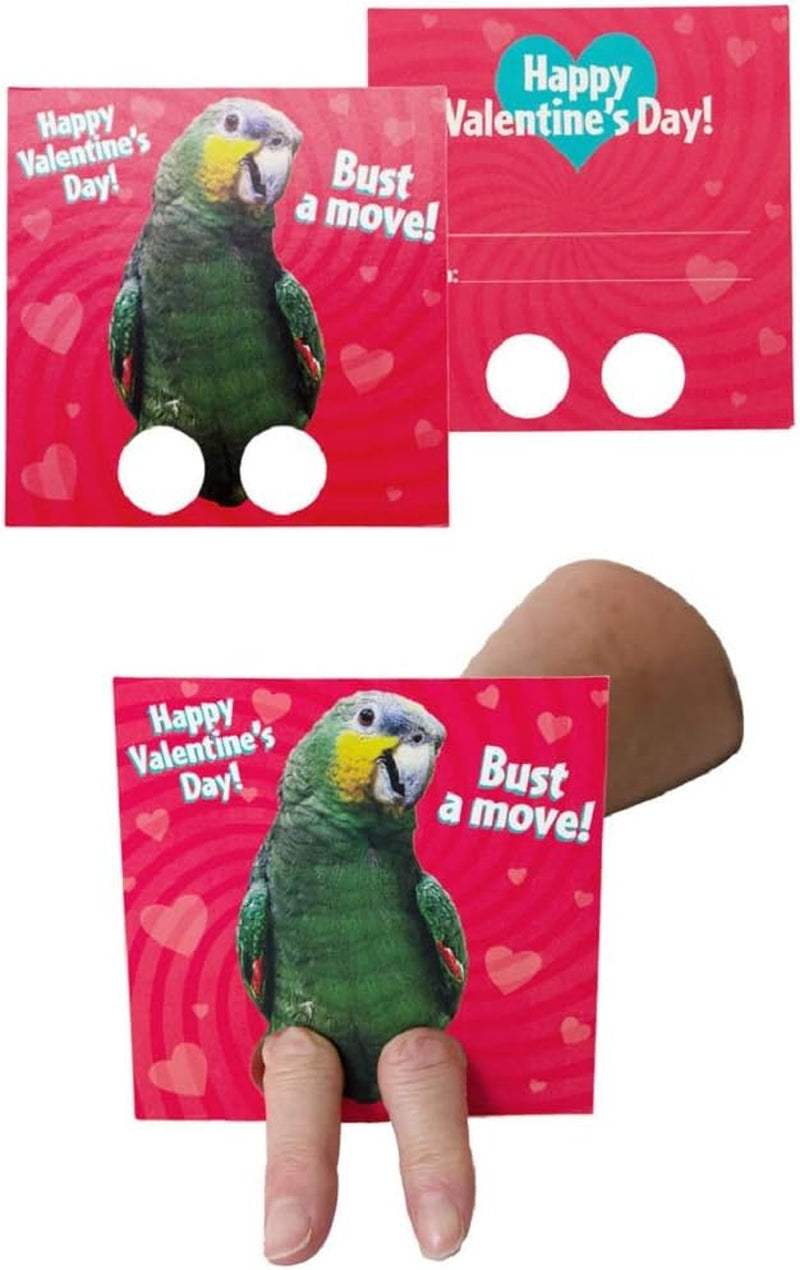 Dancing Animals Finger Puppets 28 Card Valentine Exchange Box for Kids