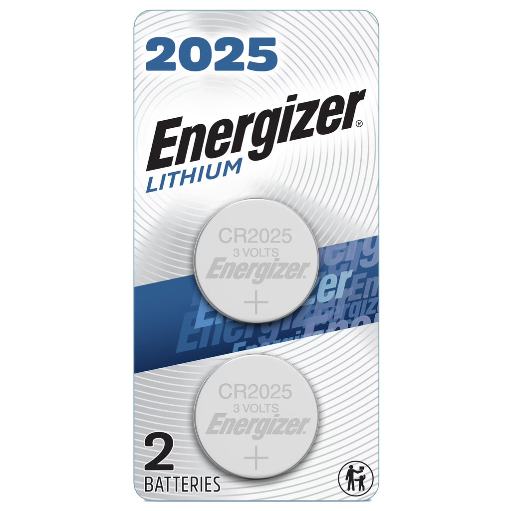 CR2025 Coin Batteries (2 Pack), 2025 3V Lithium Batteries, Long-Lasting Power Compatible with Key Fobs, Watches and More