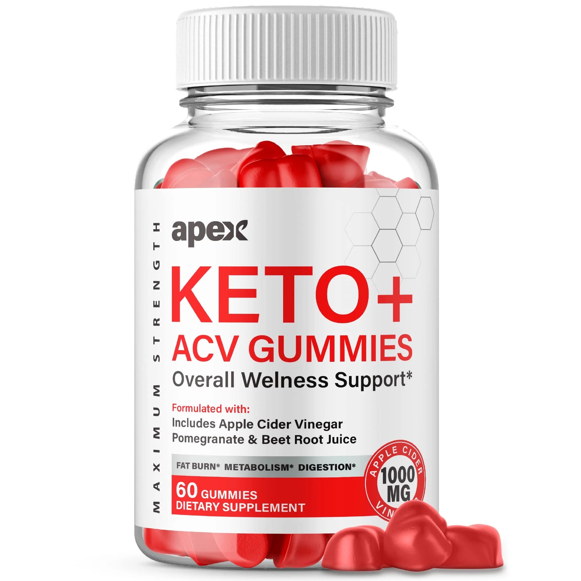 Apex Keto Gummies Apex Keto ACV Gummies Advanced Formula Apex Keto Apple Cider Vinegar Gummies Gummy Ss (60 Gummies)