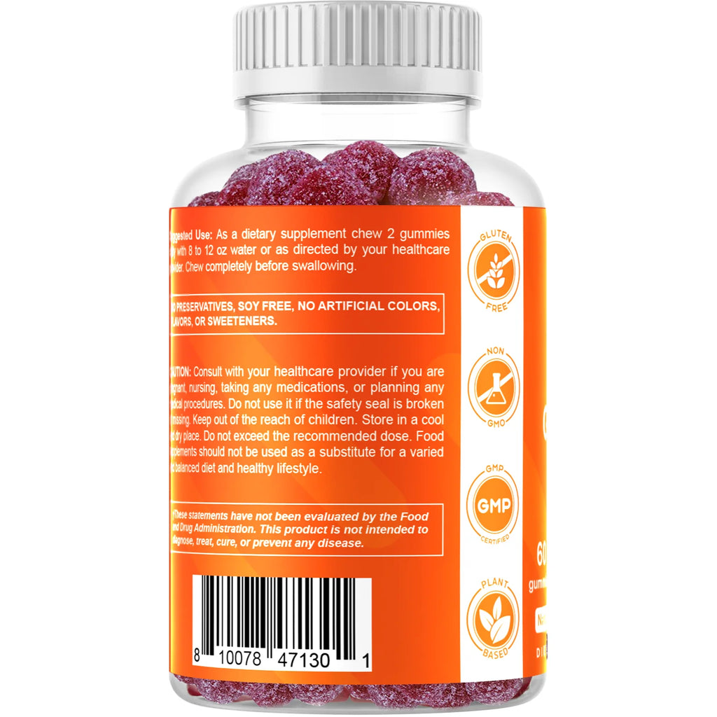 Zinc 50mg Vegan Gummies - 60 Count