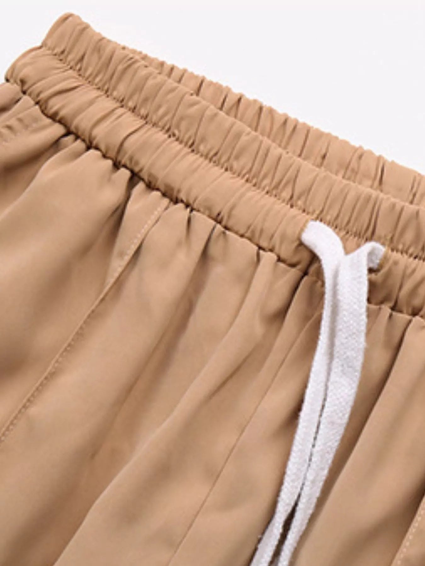 Wide Leg Drawstring Casual Pants