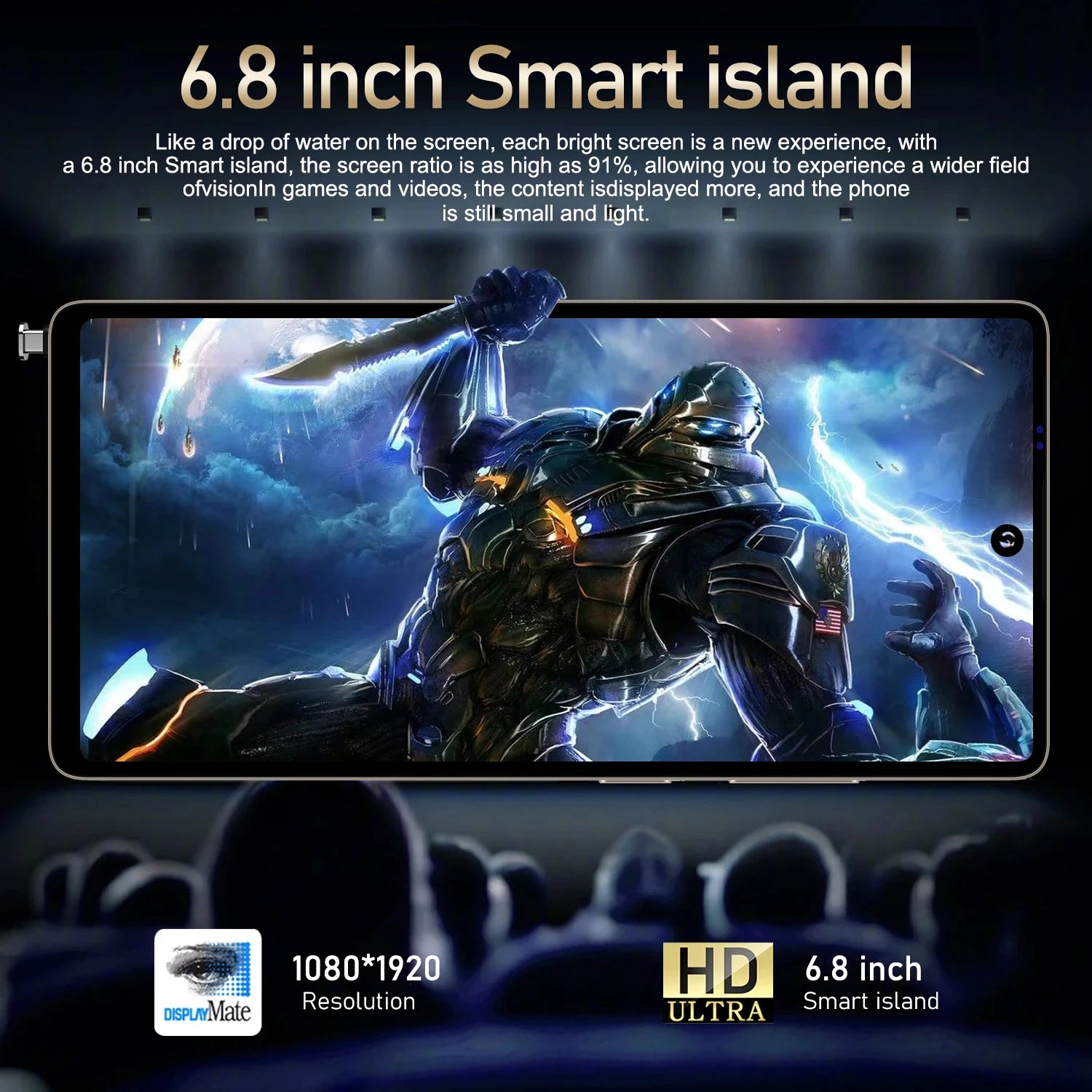 S25 Pro Smartphone 5G Cellphones Android 12,6.8 Inch Screen,12+512Gb,24+48Mp Mobile Phone 5800Mah Google Play Store,Phone