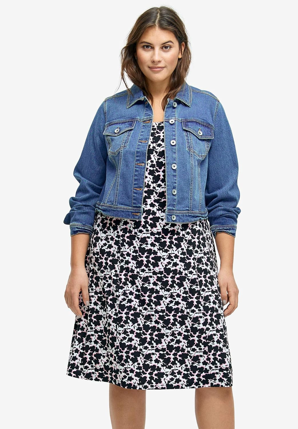 plus Size Sleeveless Knit Fit and Flare Knit Dress