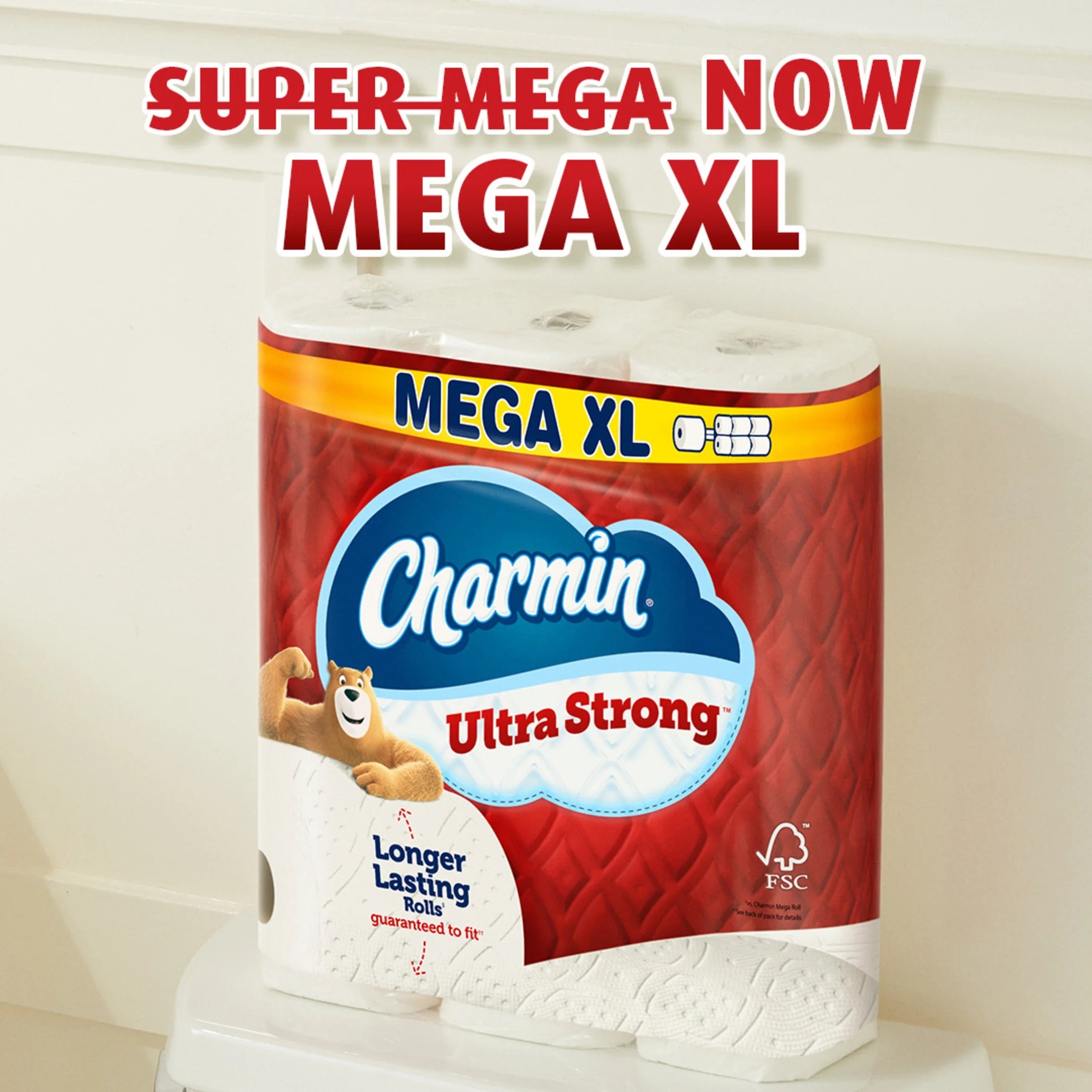 Ultra Strong Toilet Paper 18 Mega XL Rolls, 330 Sheets per Roll
