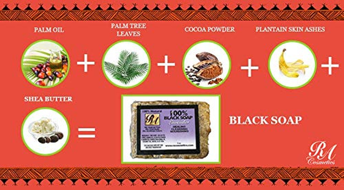 Natural Black Soap with Lavender - 5 oz