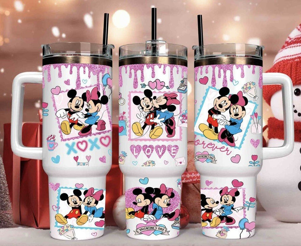 Handmade 40Oz Stainless Steel Tumbler -Valentine~Dis