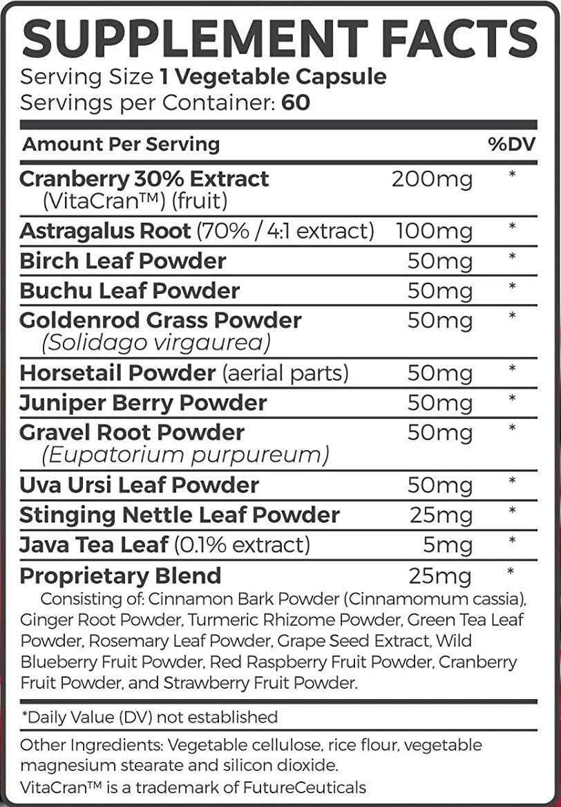 Kidney Cleanse, Kidney Support Supplement with Cranberry Extract, 60 Capsules