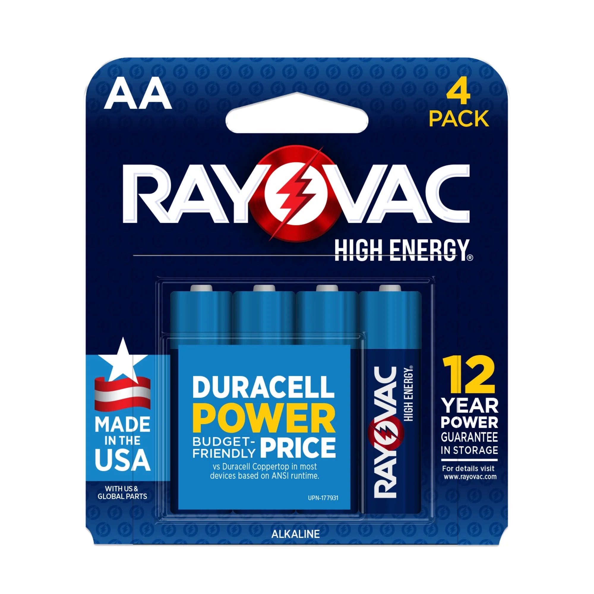 High Energy AA Batteries (4 Pack), Double a Batteries