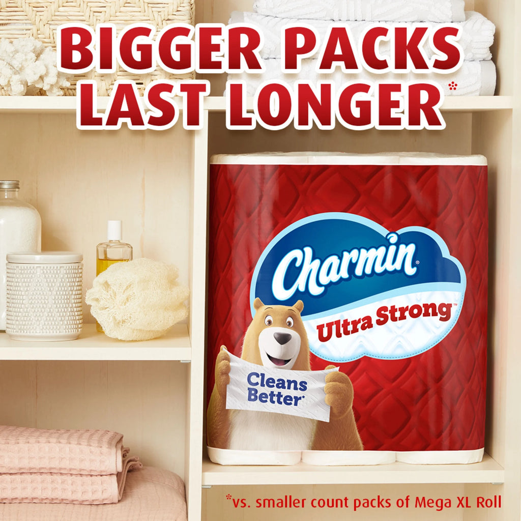 Ultra Strong Toilet Paper 18 Mega XL Rolls, 330 Sheets per Roll