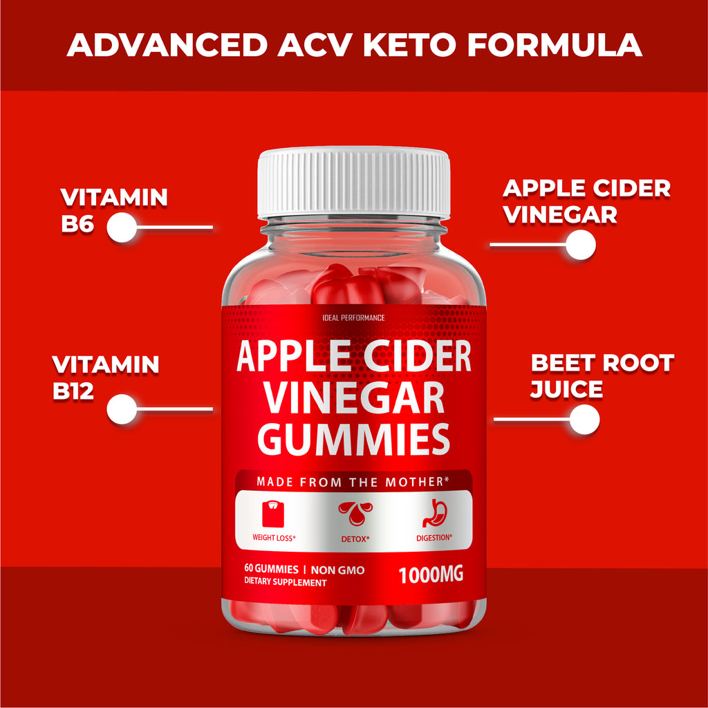 Apple Cider Vinegar Gummies with Mother - 120 Count (2 Bottles)