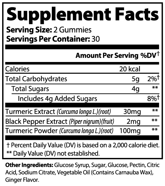 CESvantage Supplements Turmeric Gummies