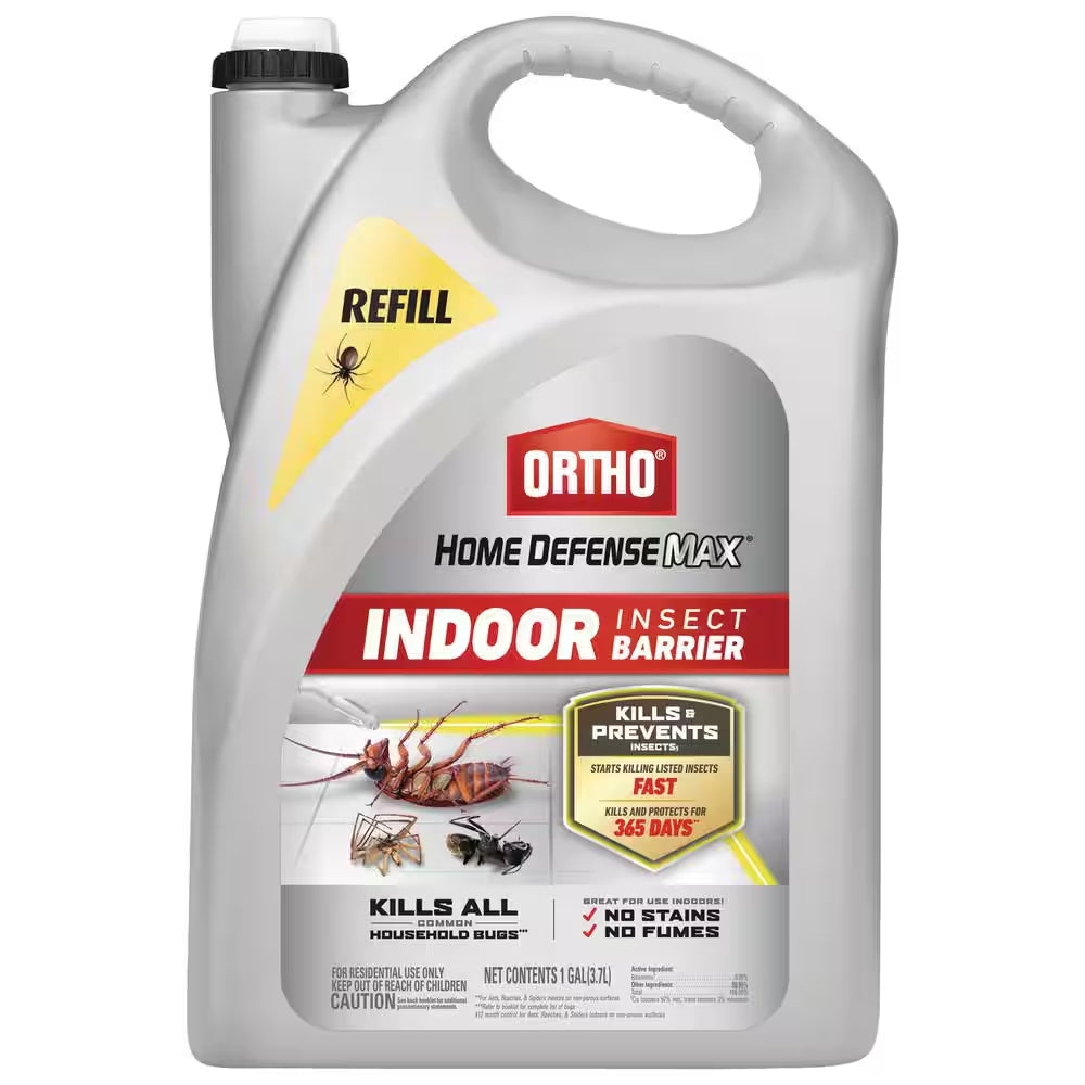 Home Defense Max Indoor Insect Barrier 1 Gal. Ready-To-Use Spray Roach, Spider and Ant Insect Killer Refill