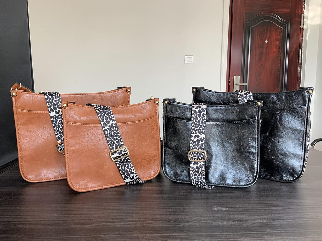 Women'S Leopard Guitar Strap Crossbody Purse Shoulder Bucket Cross-Body Purse