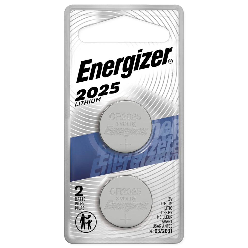 CR2025 Coin Batteries (2 Pack), 2025 3V Lithium Batteries, Long-Lasting Power Compatible with Key Fobs, Watches and More
