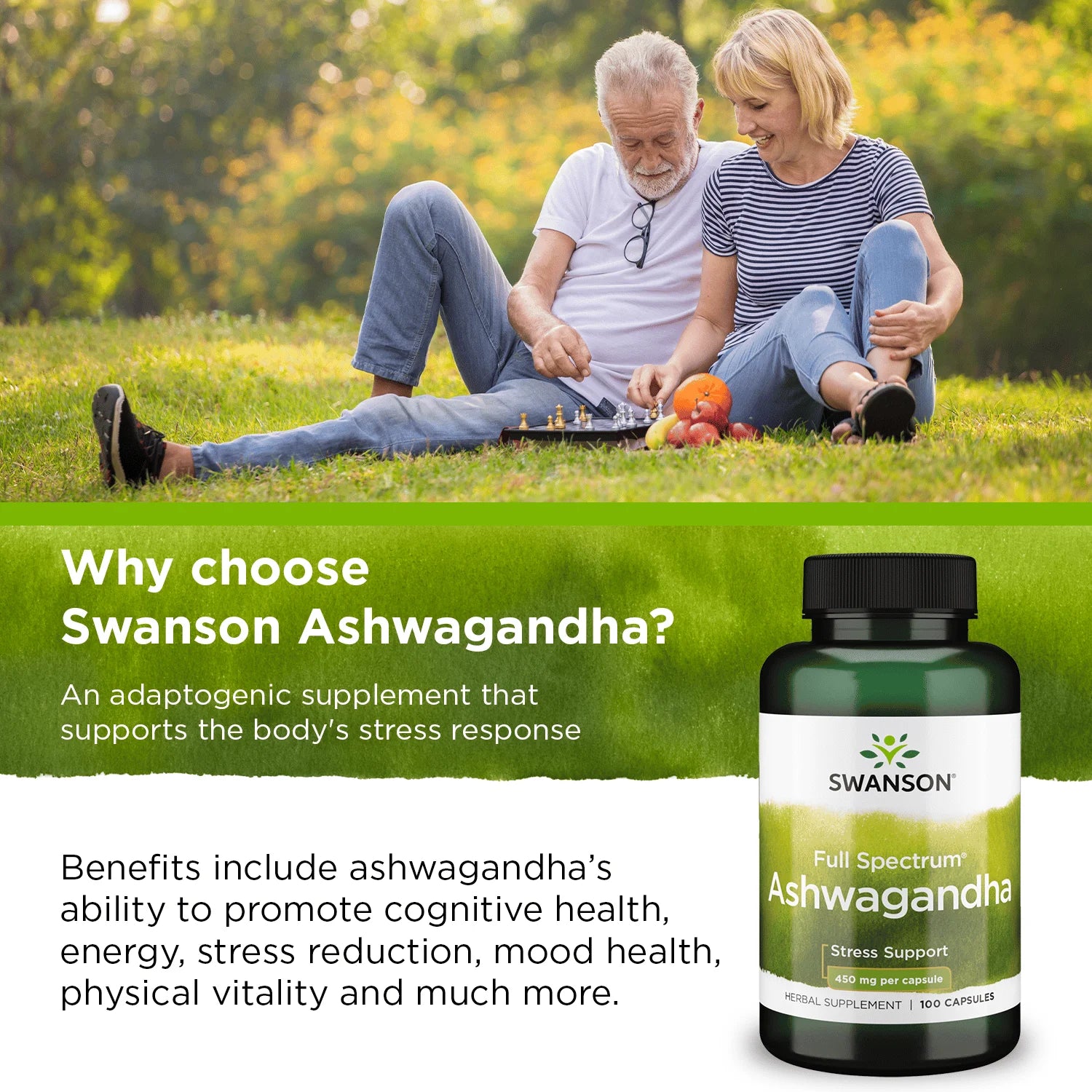 Ashwagandha Powder Supplement-Ashwagandha Root Supplement Promoting Stress Relief & Energy Support-Ayurvedic Supplement for Natural Wellness (100 Capsules, 450Mg Each)