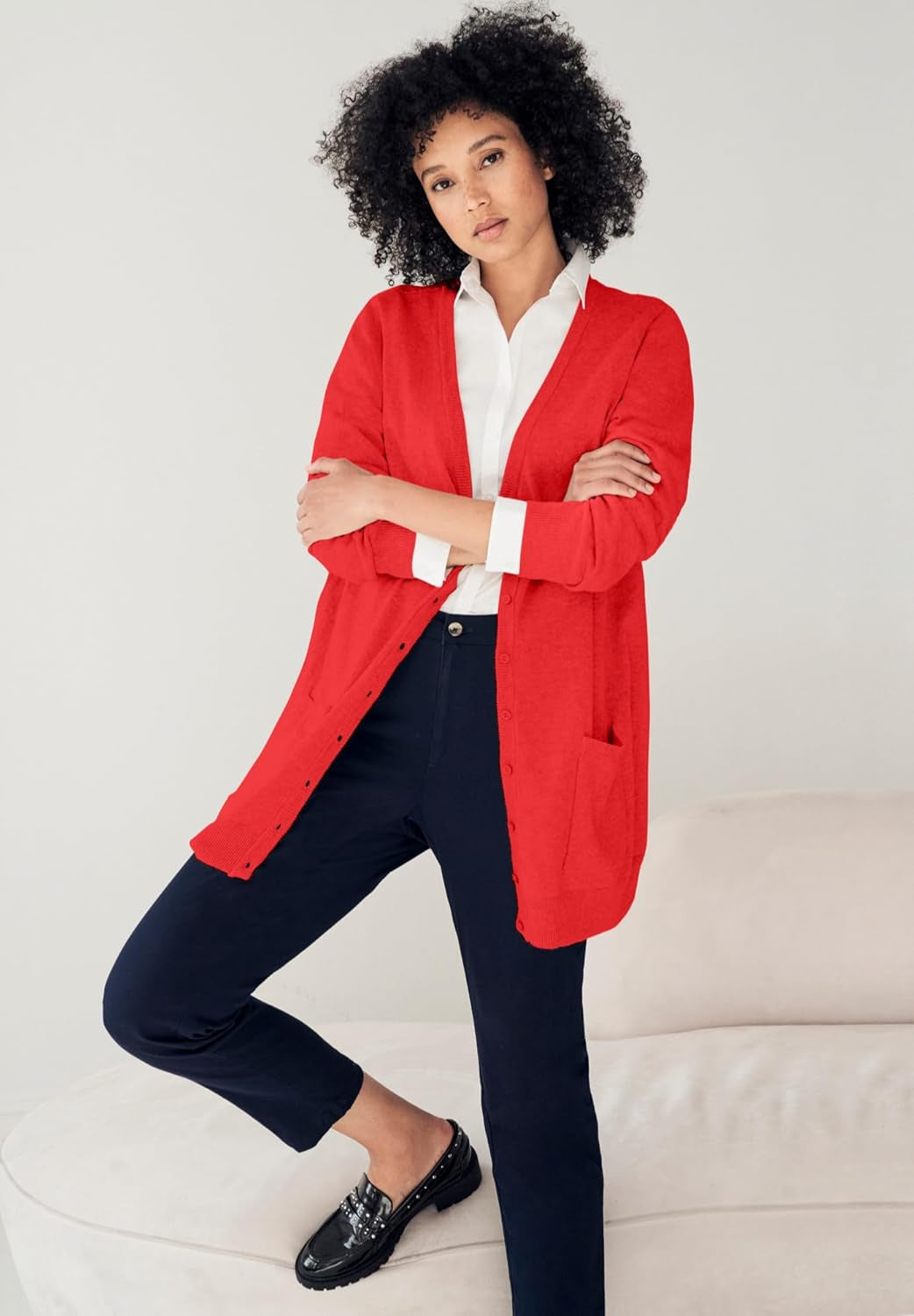 plus Size Boyfriend Cardigan