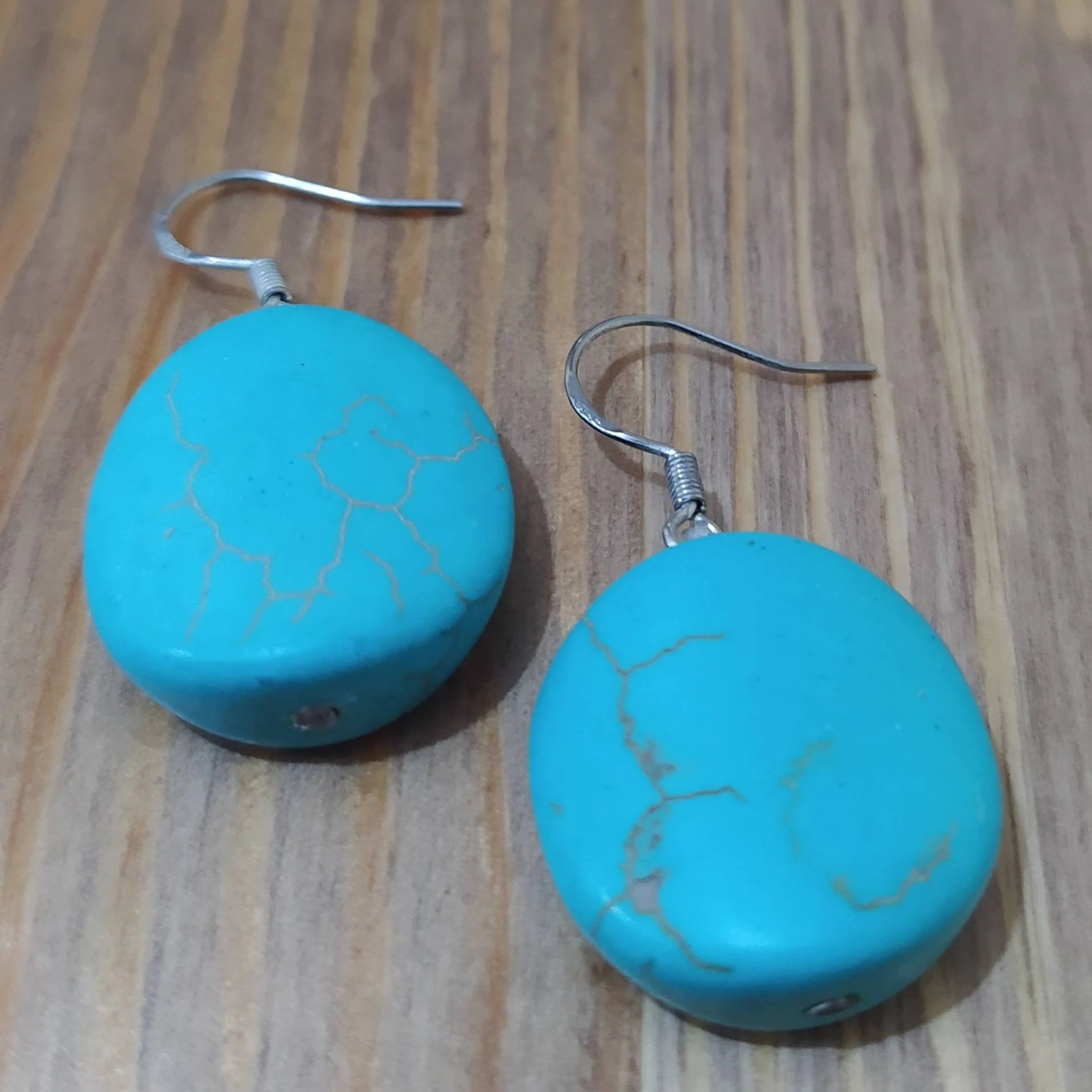 Turquoise and Sterling Silver 925, Beautiful Earrings Handmade with Love, an Exclusive Product, Valentine Day Gift Idea.