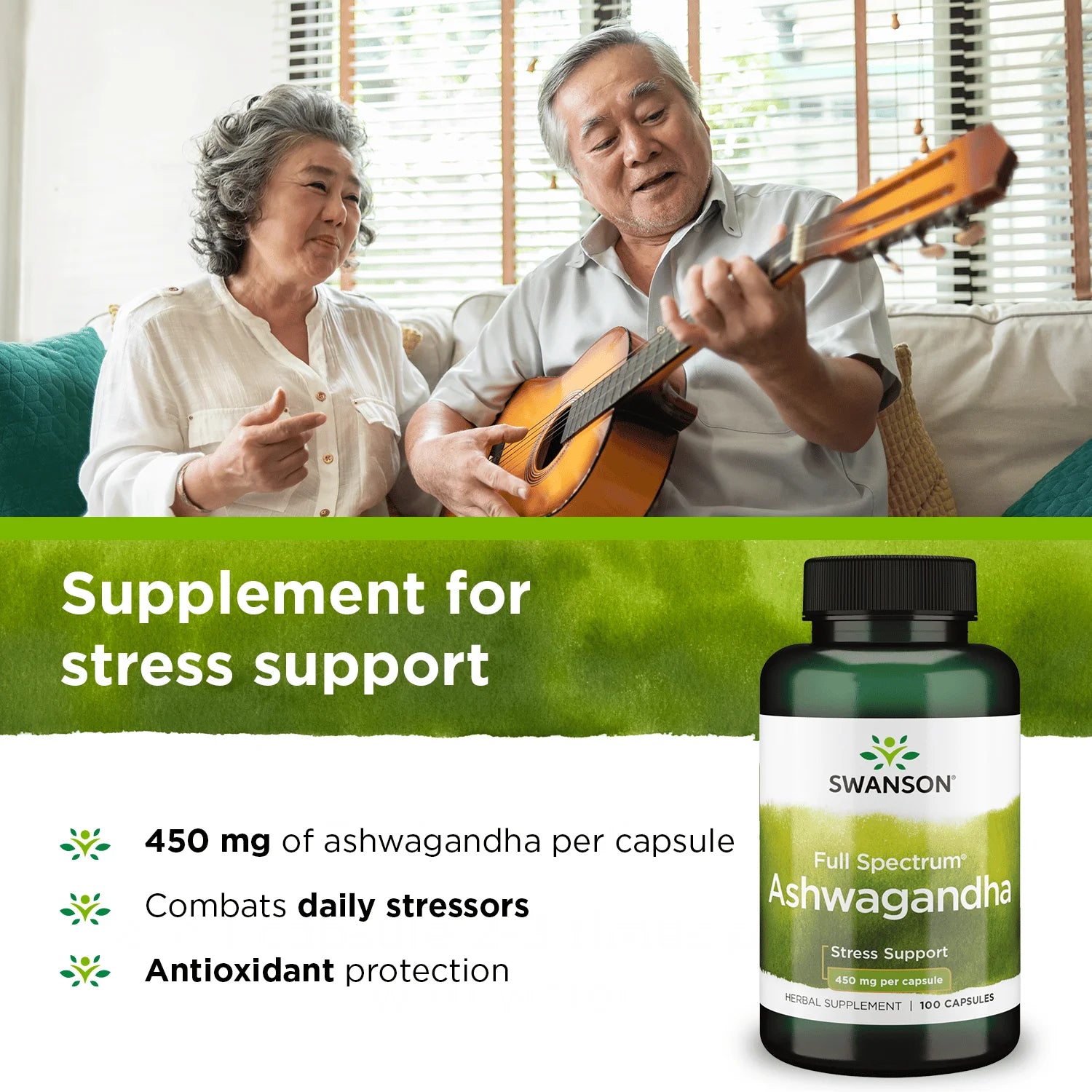 Ashwagandha Powder Supplement-Ashwagandha Root Supplement Promoting Stress Relief & Energy Support-Ayurvedic Supplement for Natural Wellness (100 Capsules, 450Mg Each)