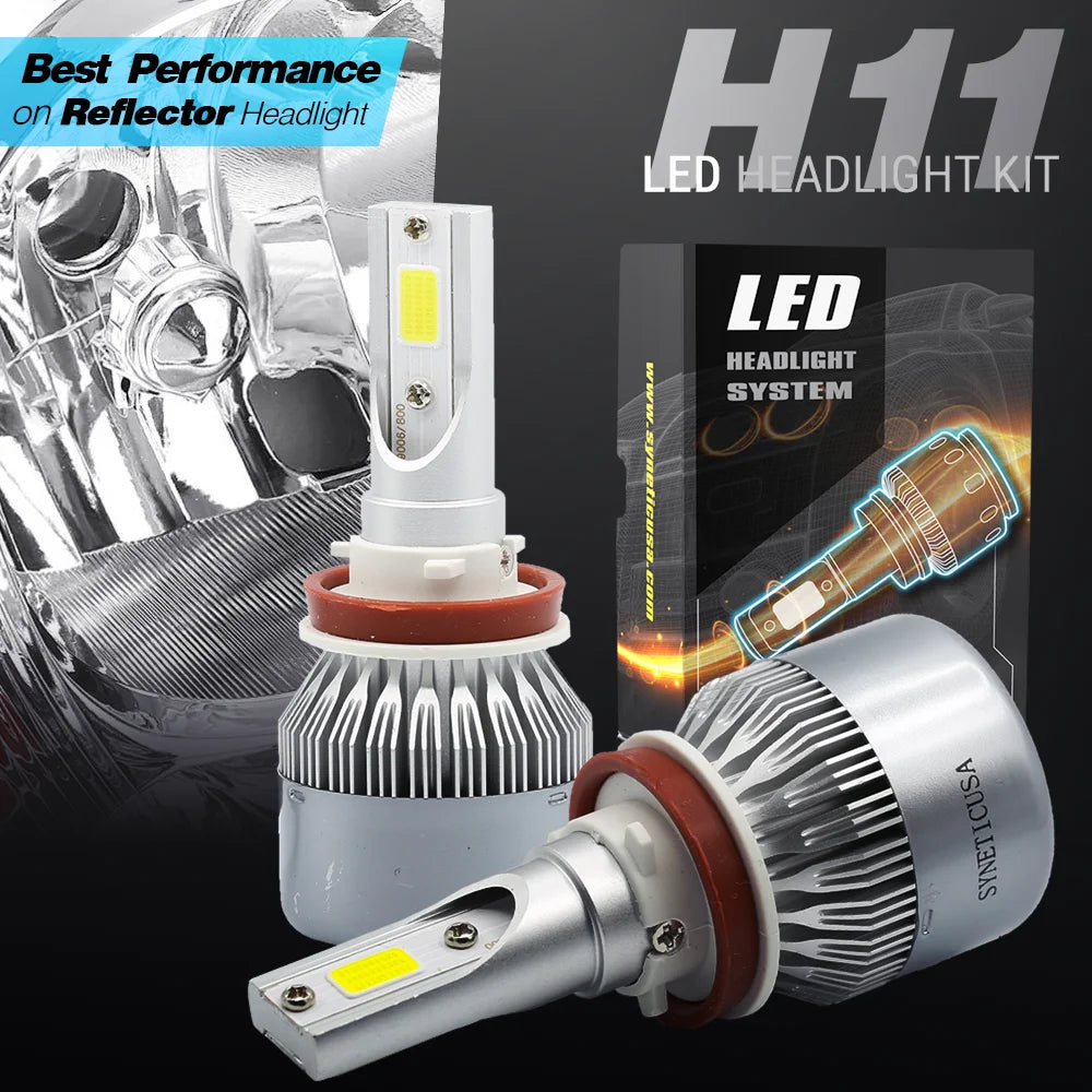 H11 LED White Headlight Automotive Bulb Kit