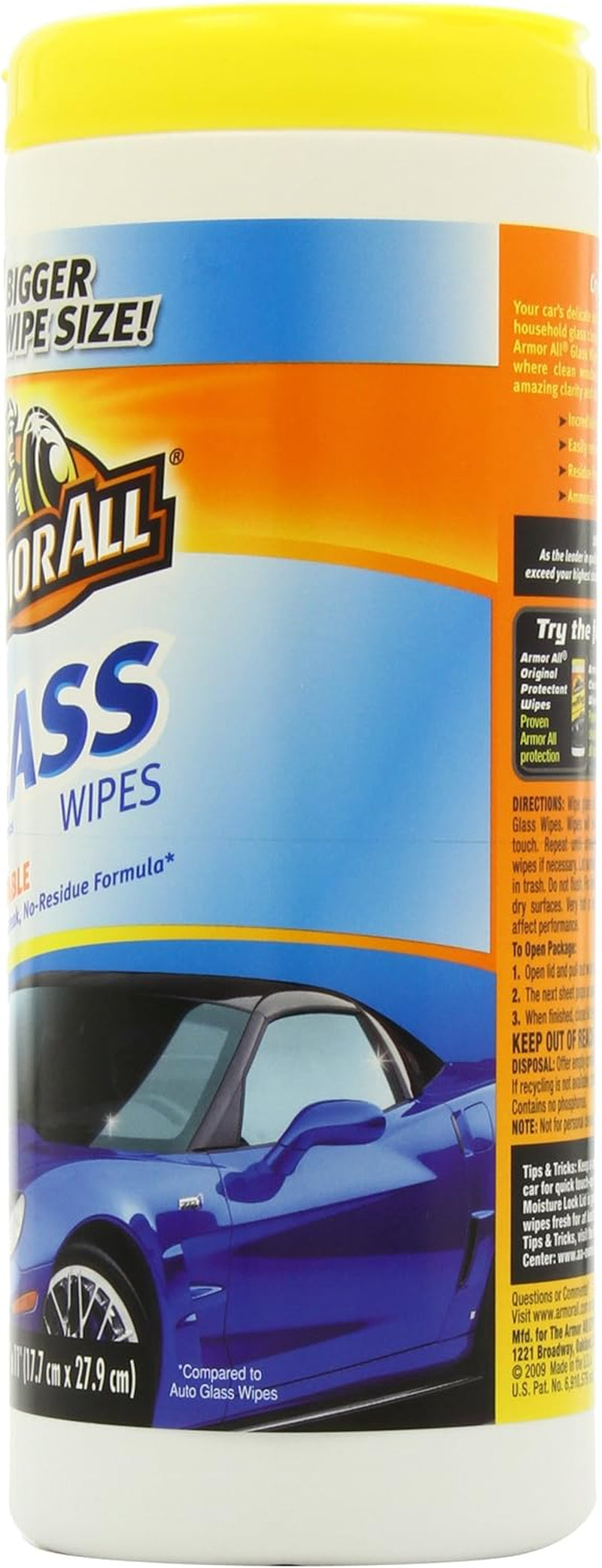 Glass Wipes, Car Glass Wipes Leave Streak Free Shine on Glass Including Tinted Glass, 25 Count