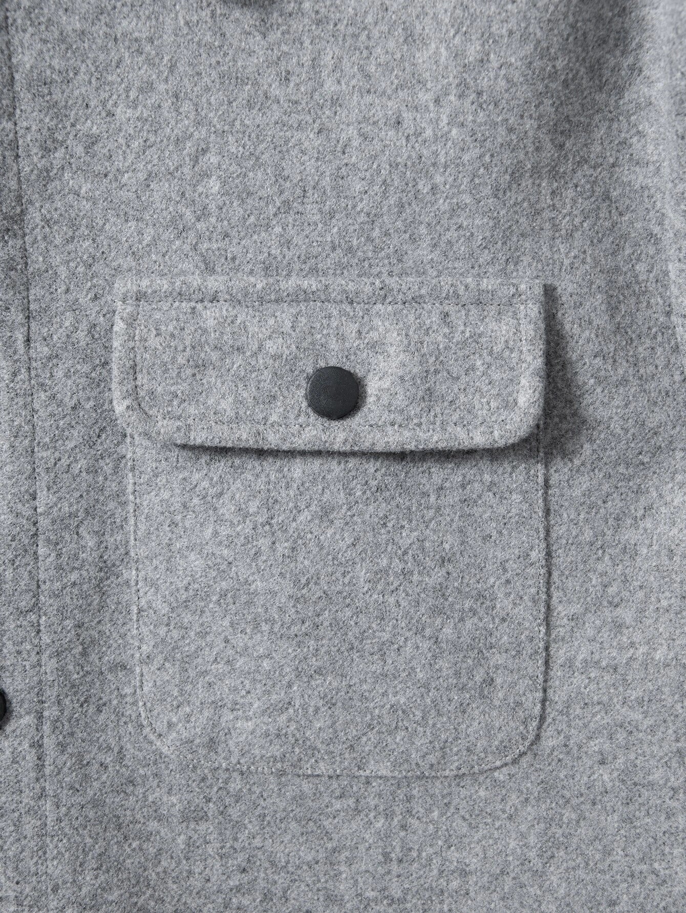 Manfinity Homme Men Button Front Flap Pocket Overcoat Going Out Casual Overcoat for Friends