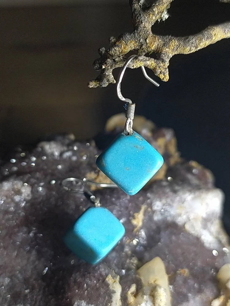 Turquoise and Sterling Silver 925, Beautiful Earrings Handmade with Love, an Exclusive Product, Valentine Day Gift Idea.
