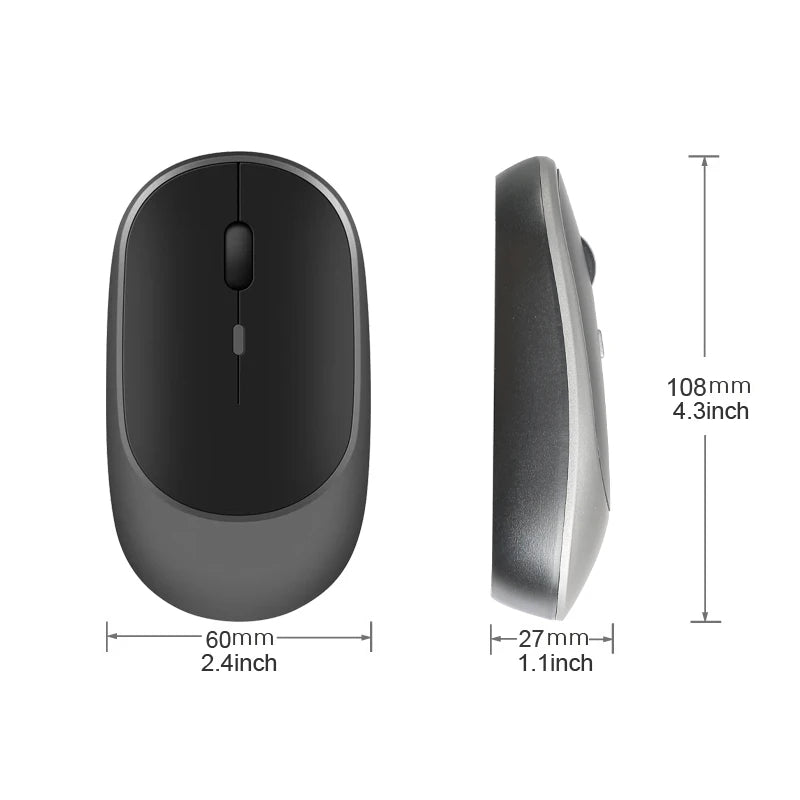Wireless Mouse Rechargeable Mouse Gamer Dual Modes Bluetooth-Compatible 2.4G USB Mice for Laptop Pad Tablet PC Macbook Mause