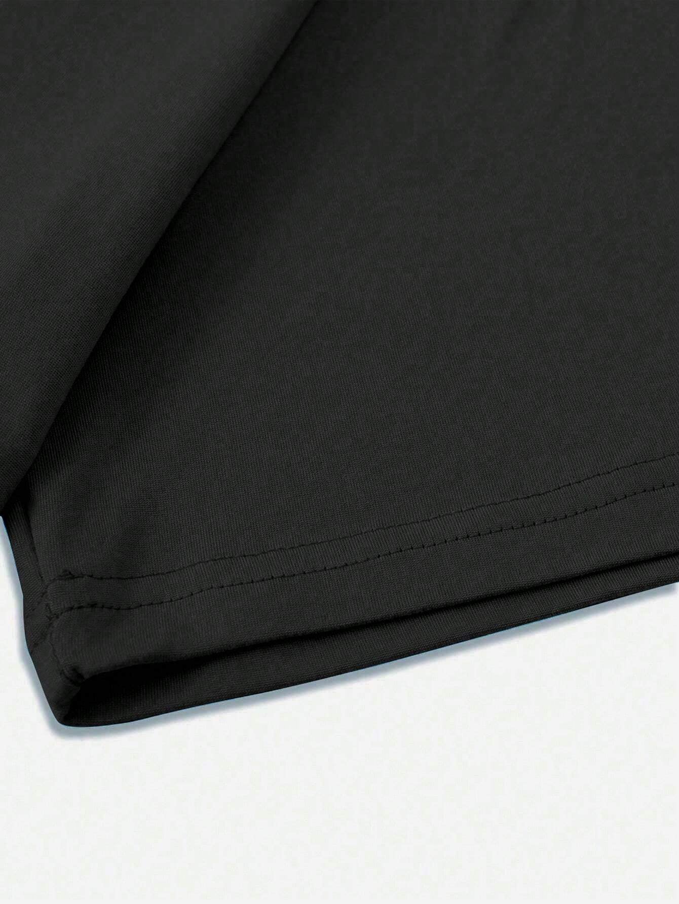 Manfinity LEGND Men Casual Summer Cross & Slogan Graphic Printed Short Sleeve T-Shirt, for Friends