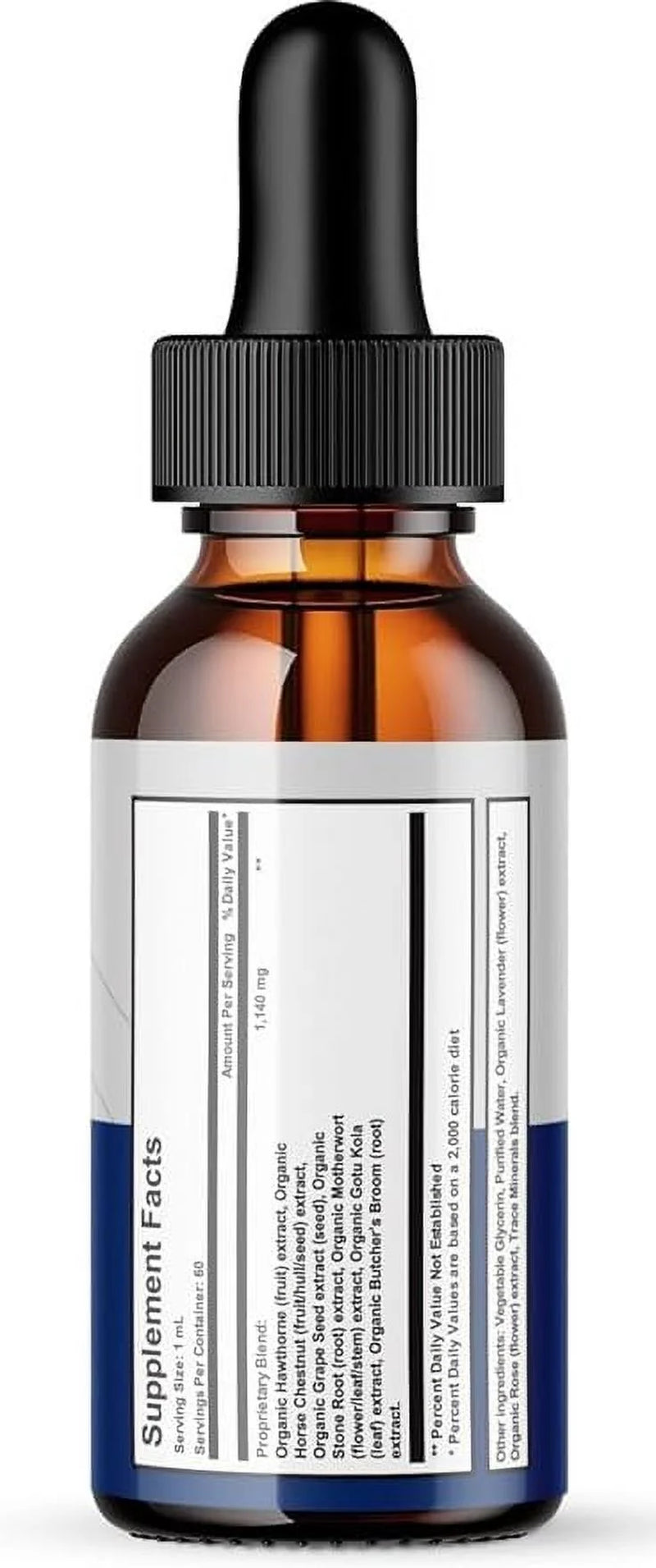 Amiclear Blood Support Official Formula - Dietary Supplement Drops - Extra Strength with Hawthorn Berry Organic, Horse Chestnut Extract, Grape Seed Extract (1 Pack)