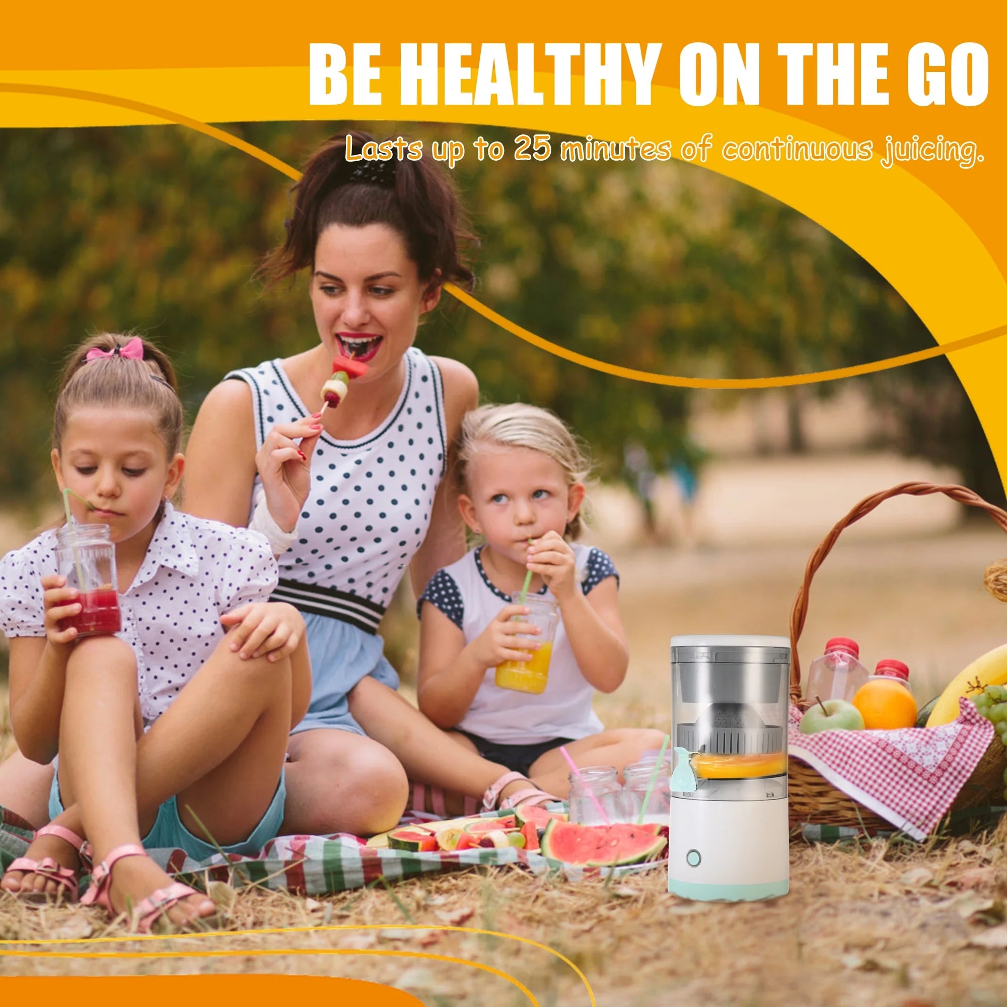 Portable Electric Juicer, 45 Watts USB Rechargeable Electric Citrus Juicer Machines for Orange, Lemon, Grapefruit