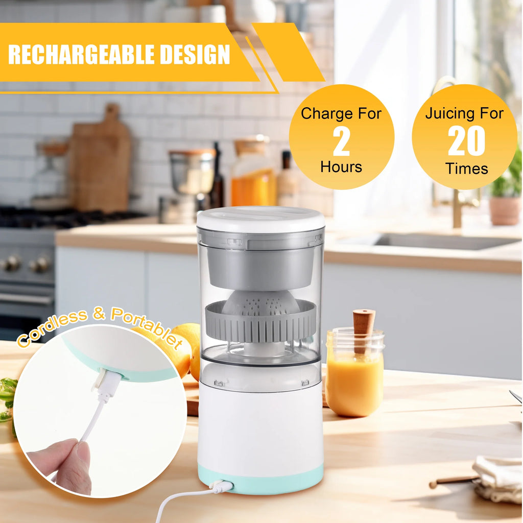 Portable Electric Juicer, 45 Watts USB Rechargeable Electric Citrus Juicer Machines for Orange, Lemon, Grapefruit