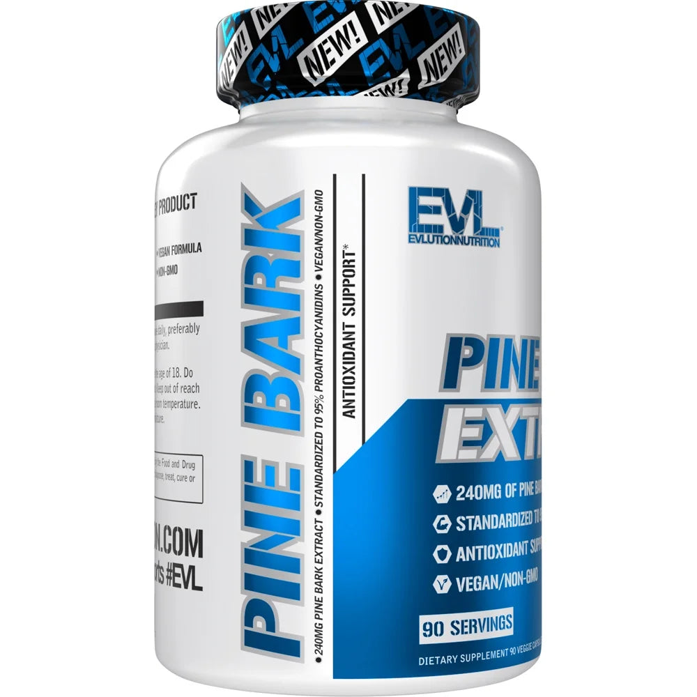 Pine Bark Extract - Antioxidant Support - 240 Mg Pine Bark Extract per Capsule - 95% Proanthocyanidins - Vegan & Non-Gmo - Dietary Supplement - 90 Servings - 90 Veggie Capsules