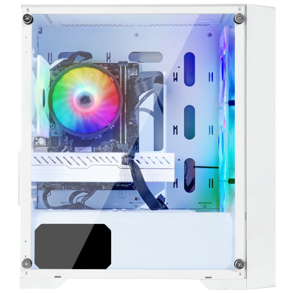 Eclipse ATX Gaming Desktop, Intel Core I7-4790, 16GB RAM, 1TB SSD + 1TB HDD, White