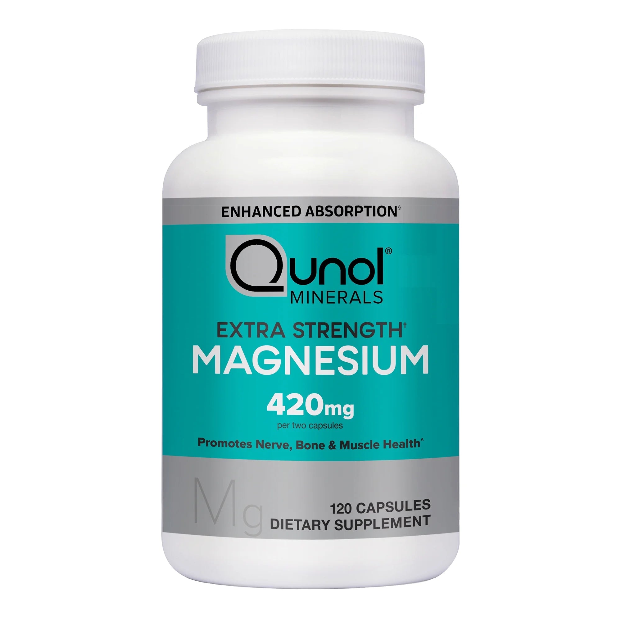 Magnesium Capsules 420Mg, High Absorption Magnesium Supplement, Extra Strength, Bone and Muscle Health Supplement, 120 Count