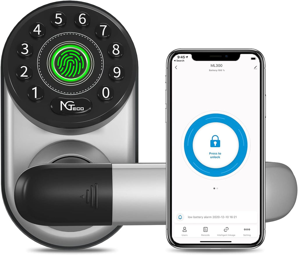 Smart Biometric Fingerprint Door Lock with Wifi, Keypad, and Bluetooth