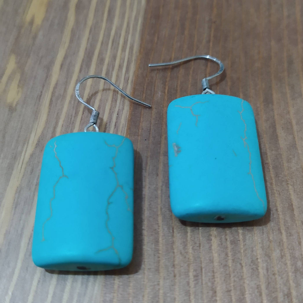 Turquoise and Sterling Silver 925, Beautiful Earrings Handmade with Love, an Exclusive Product, Valentine Day Gift Idea.