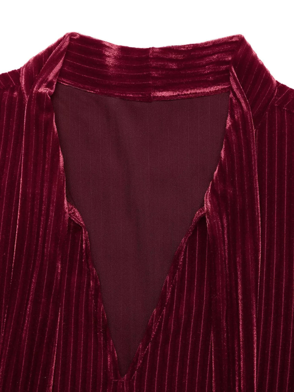 Velvet Tie Front Tiered Mini Dress