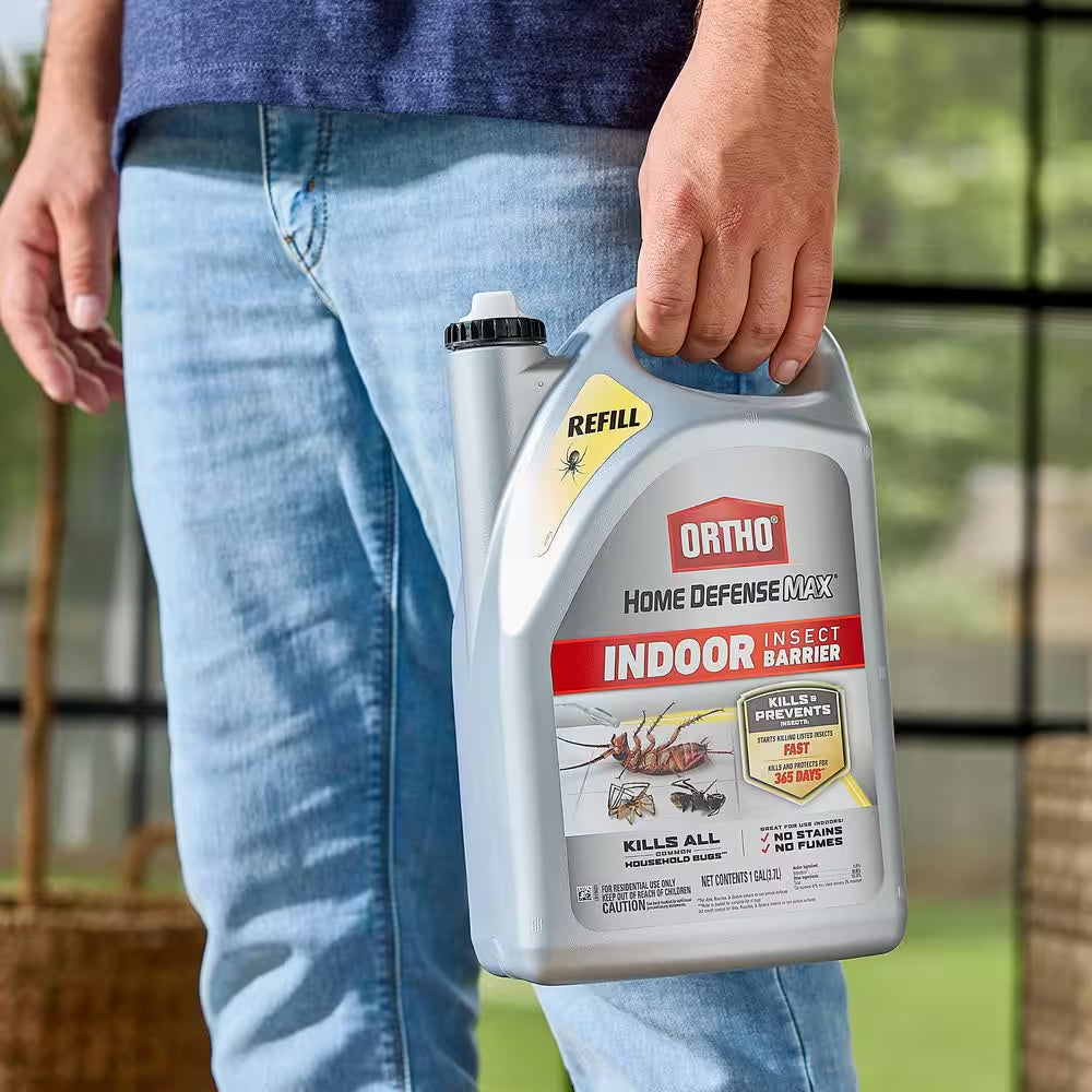 Home Defense Max Indoor Insect Barrier 1 Gal. Ready-To-Use Spray Roach, Spider and Ant Insect Killer Refill