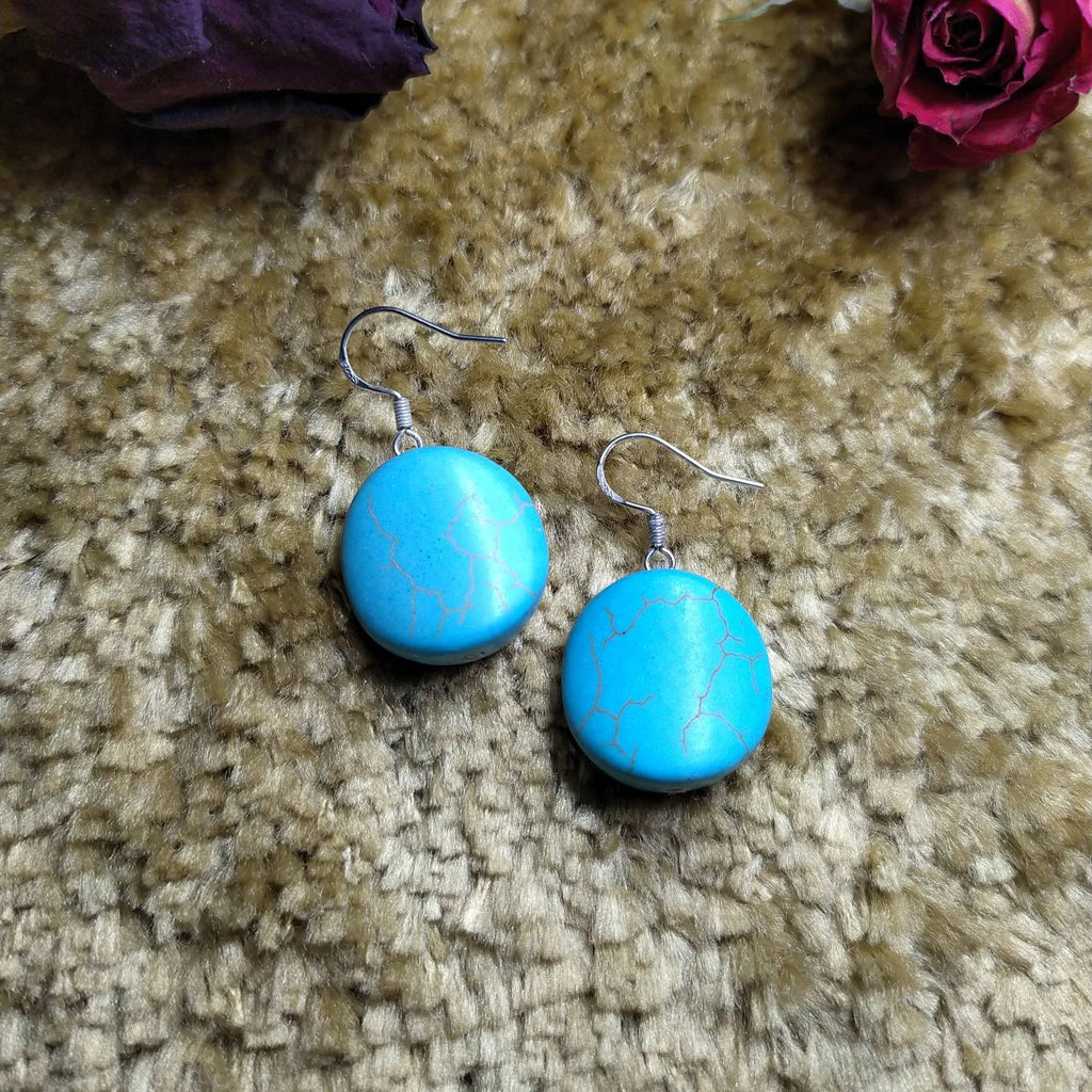 Turquoise and Sterling Silver 925, Beautiful Earrings Handmade with Love, an Exclusive Product, Valentine Day Gift Idea.