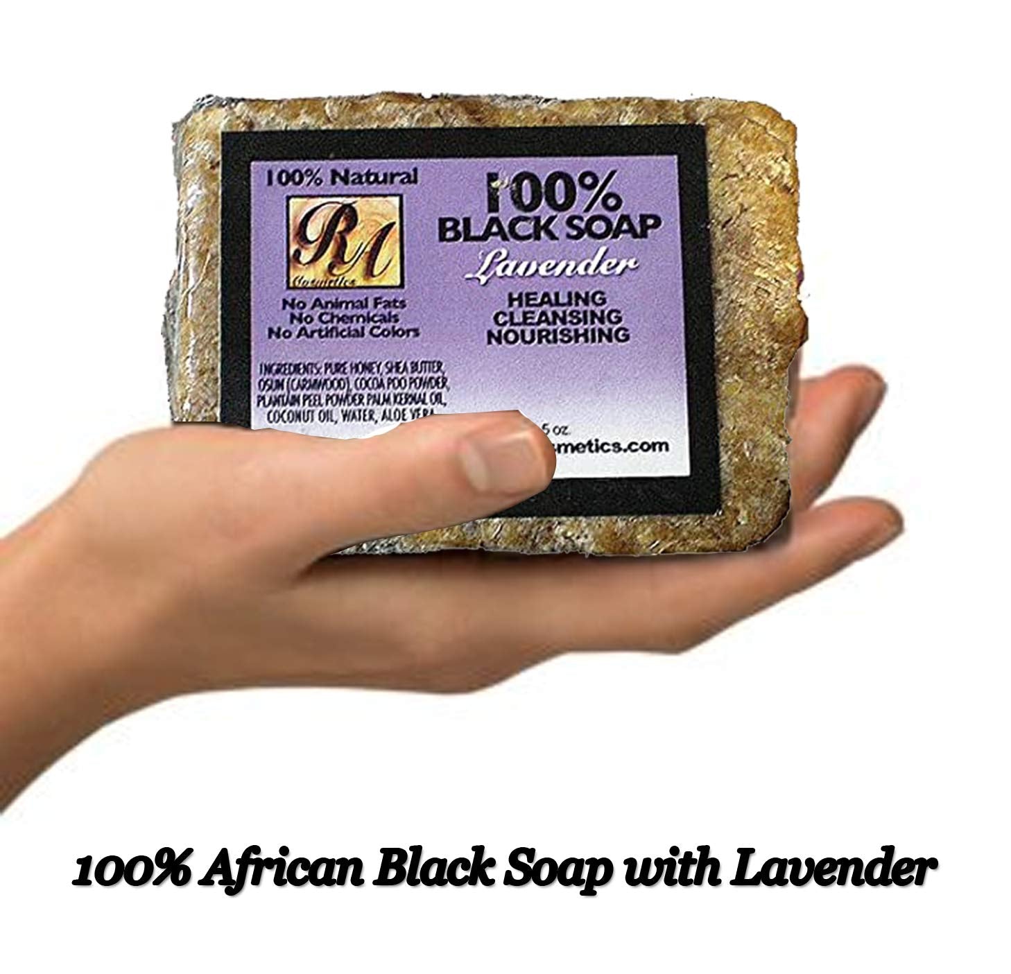 Natural Black Soap with Lavender - 5 oz