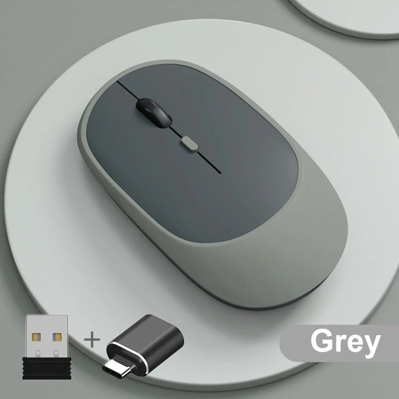 Wireless Mouse Rechargeable Mouse Gamer Dual Modes Bluetooth-Compatible 2.4G USB Mice for Laptop Pad Tablet PC Macbook Mause