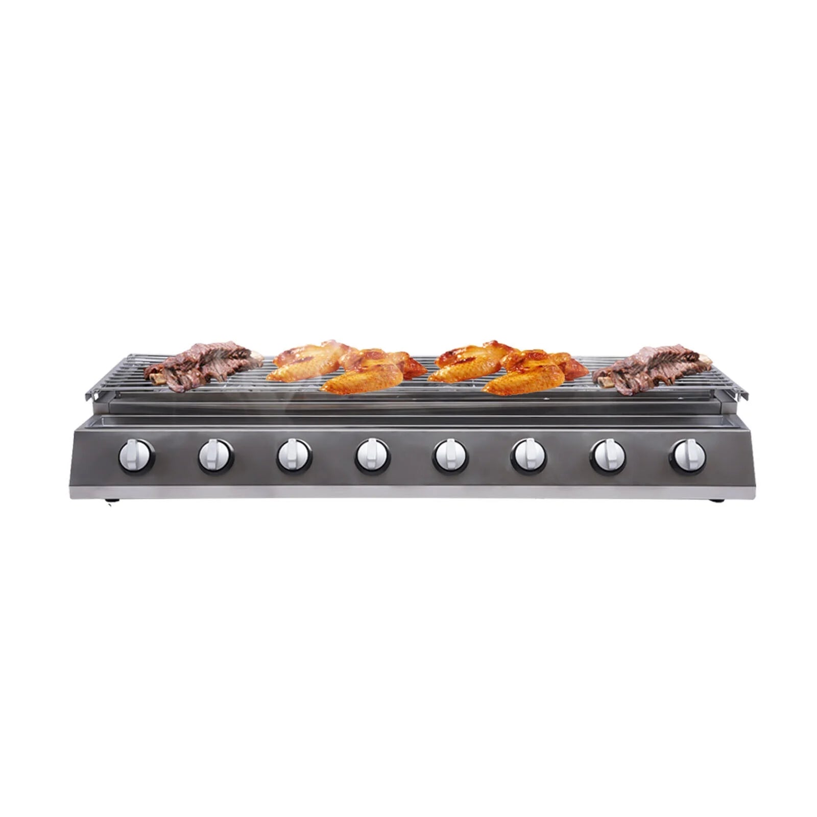 8 Burners High Efficient Barbecue Grill Commercial Outdoor Smokeless BBQ Grills